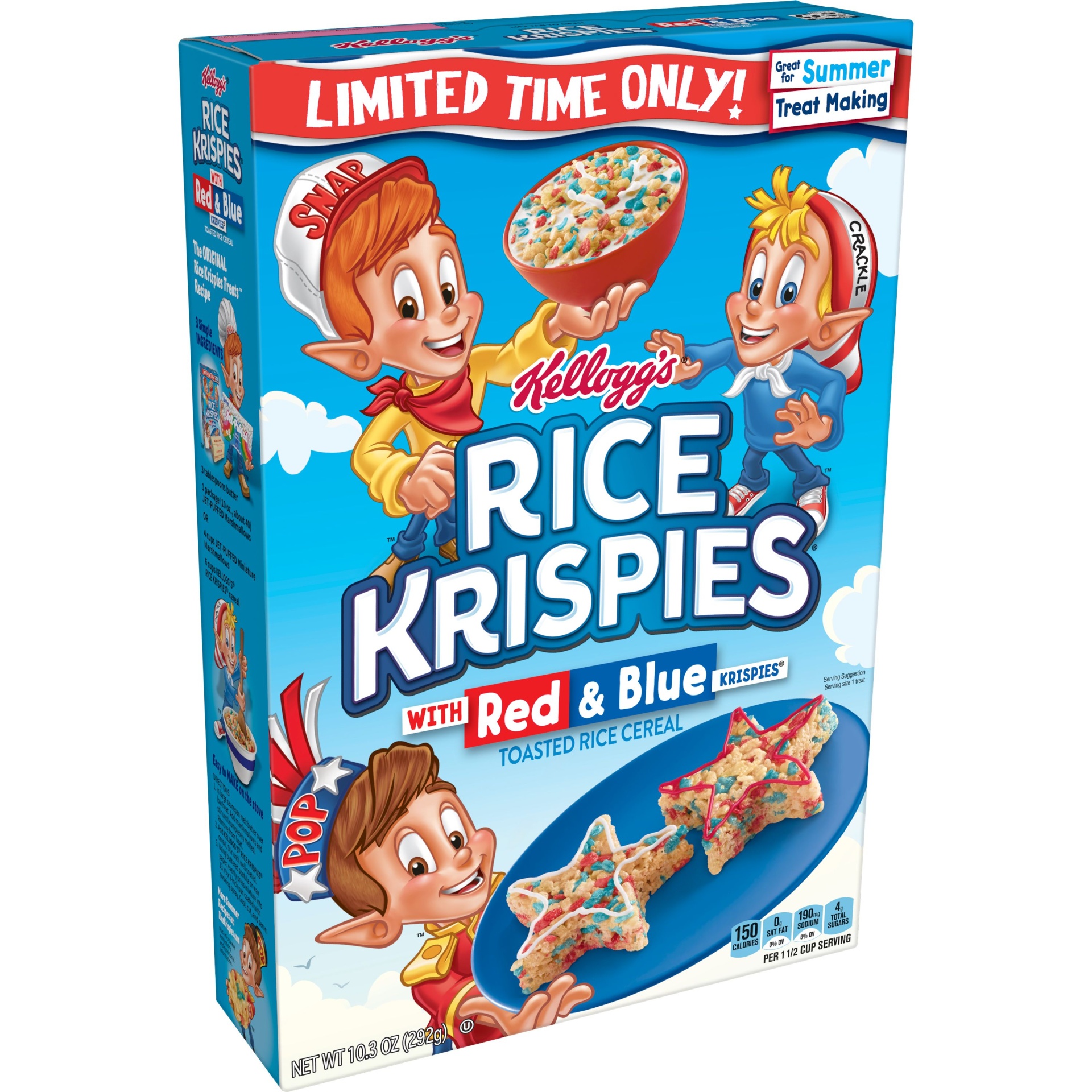 slide 1 of 5, Rice Krispies with Red & Blue Breakfast Cereal, 9.9 oz