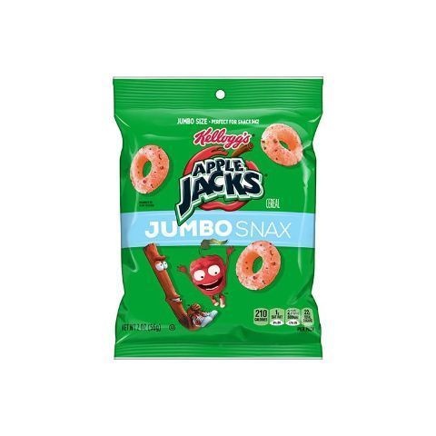 slide 1 of 1, Kellog's Apple Jacks Jumbo Snax, 0.75 lb