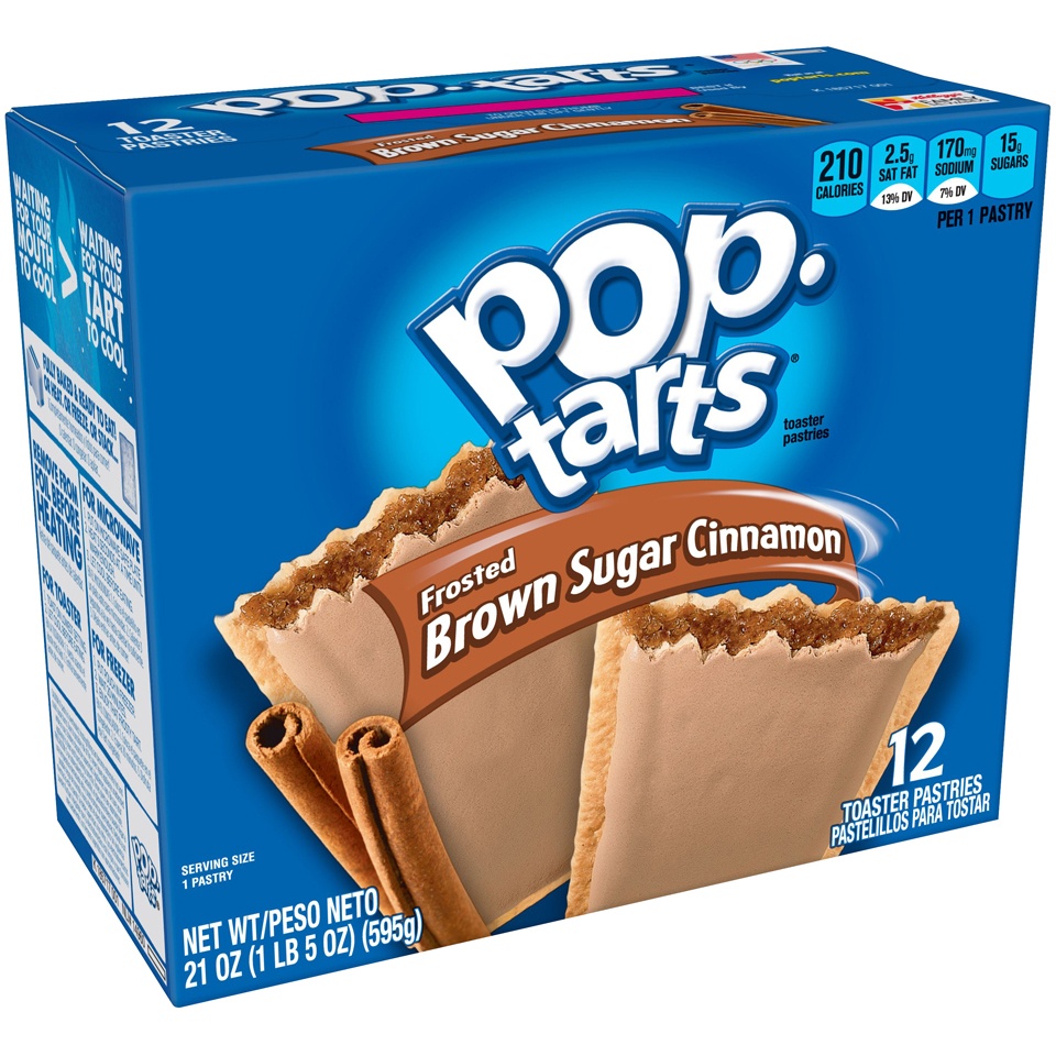 slide 3 of 3, Pop-Tarts Toaster Pastries, Breakfast Foods, Baked in the USA, Frosted Brown Sugar, 21 oz