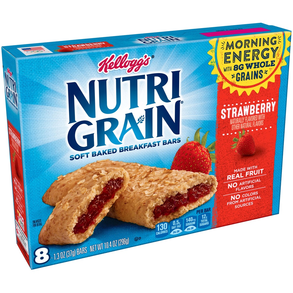 slide 2 of 2, Nutri-Grain Strawberry Soft Baked Breakfast Bars, 10.4 oz