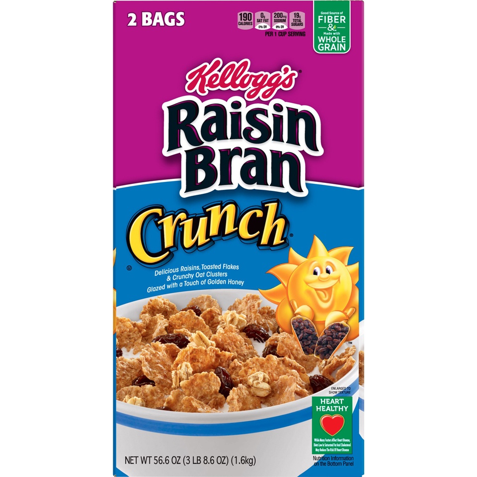 slide 4 of 4, Kellogg's Raisin Bran Crunch, 56.6 oz