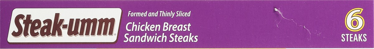 slide 4 of 9, Steak-umm Chicken Breast Sandwich Steaks 6 ea, 6 ct