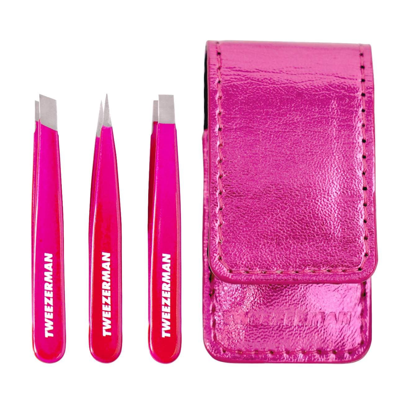 slide 2 of 6, TWEEZERMAN Micro Mini Pink Perfection Tweezer Set null, 1 ct