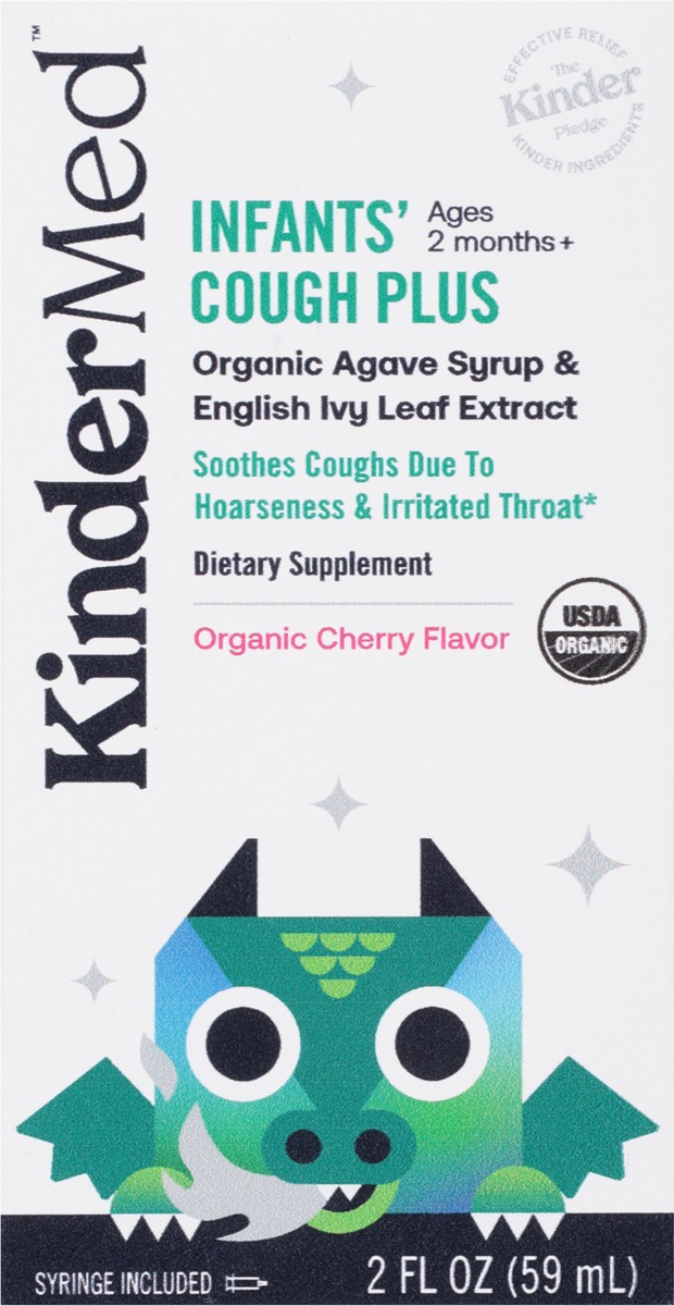 slide 6 of 9, KinderMed Ages 2 Months+ Natural Cherry Flavor Infants' Cough Plus 2 fl oz, 2 fl oz