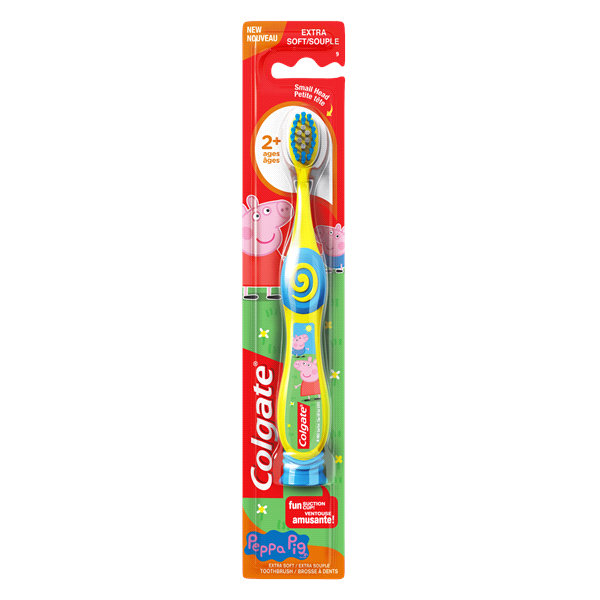 slide 1 of 2, Colgate Kids Extra Soft Toothbrush with Suction Cup - Peppa Pig, 1 ct