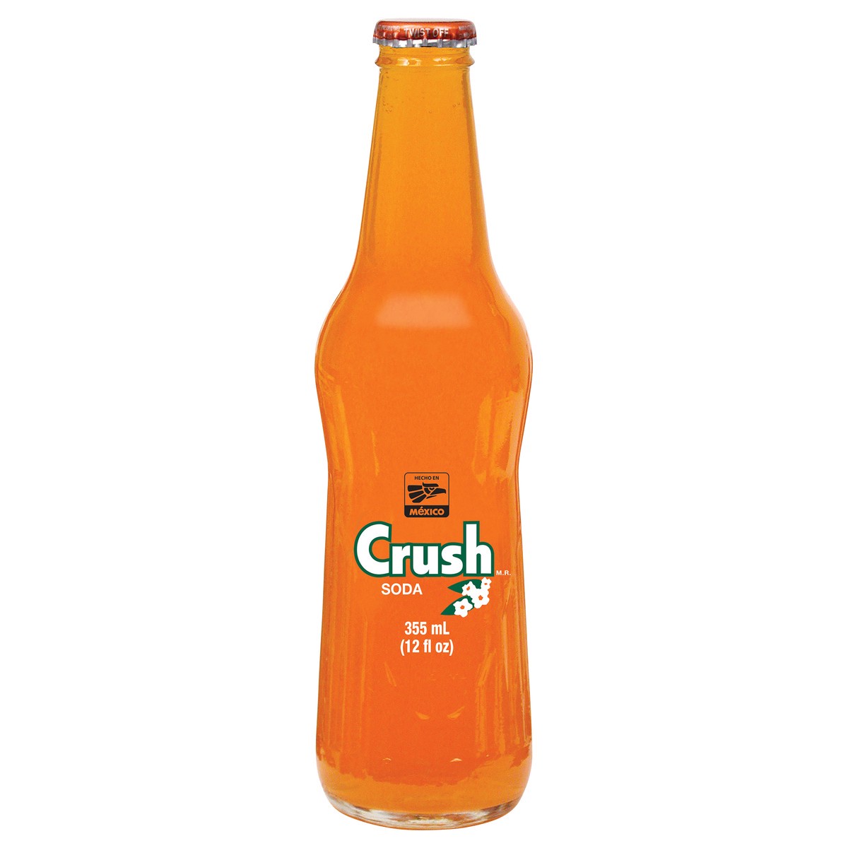 slide 1 of 7, Crush Glass Soda Orange Real Sugar, 12 fl oz