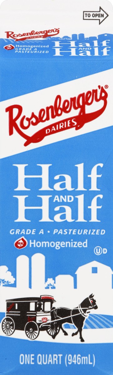slide 2 of 4, Rosenberger's Half and Half - 1 qt, 1 qt