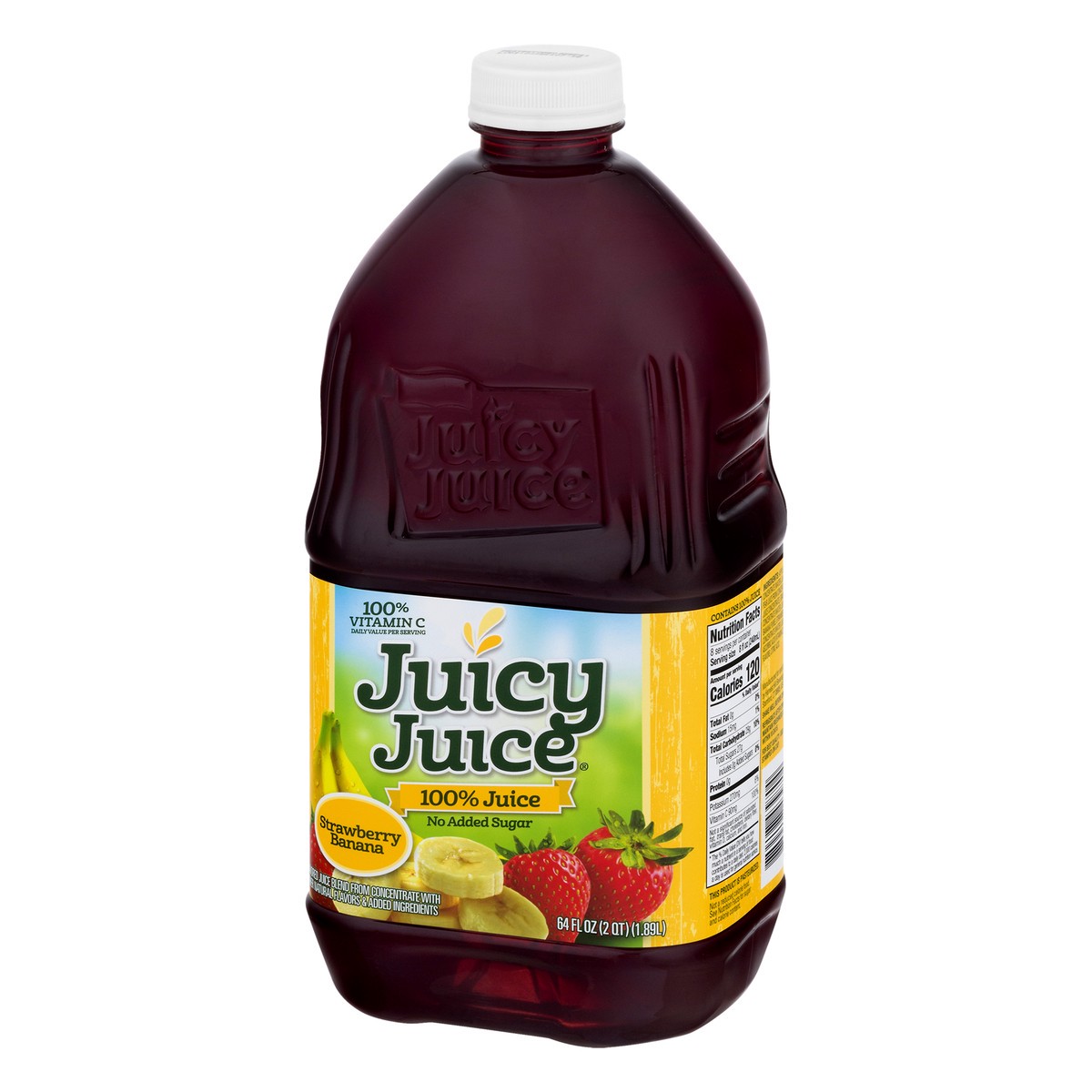 slide 8 of 13, Juicy Juice 100% Juice, Strawberry Banana, 64 FL OZ Bottle, 64 oz