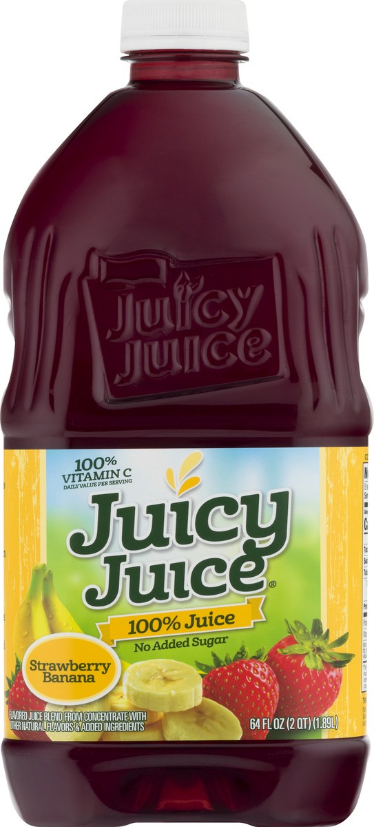 slide 12 of 13, Juicy Juice 100% Juice, Strawberry Banana, 64 FL OZ Bottle, 64 oz