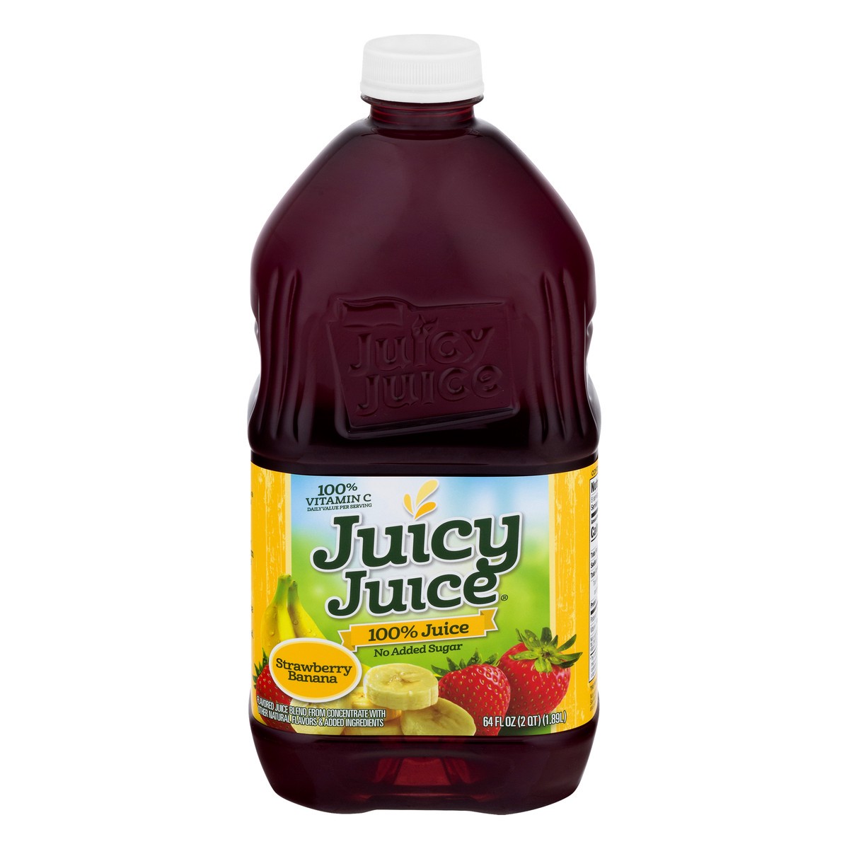 slide 13 of 13, Juicy Juice 100% Juice, Strawberry Banana, 64 FL OZ Bottle, 64 oz