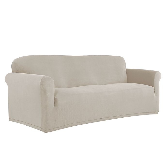 slide 2 of 3, Perfect Fit NeverWet Luxury Sofa Slipcover - Putty, 1 ct