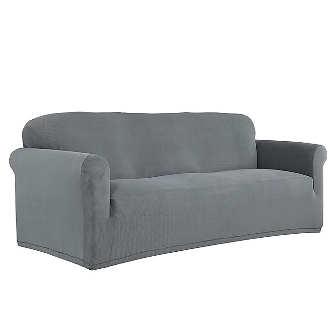 slide 3 of 3, Perfect Fit NeverWet Luxury Sofa Slipcover - Grey, 1 ct