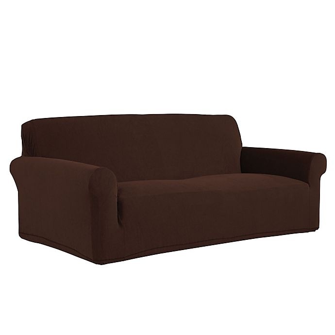 slide 2 of 3, Perfect Fit NeverWet Luxury Loveseat Slipcover - Chocolate, 1 ct