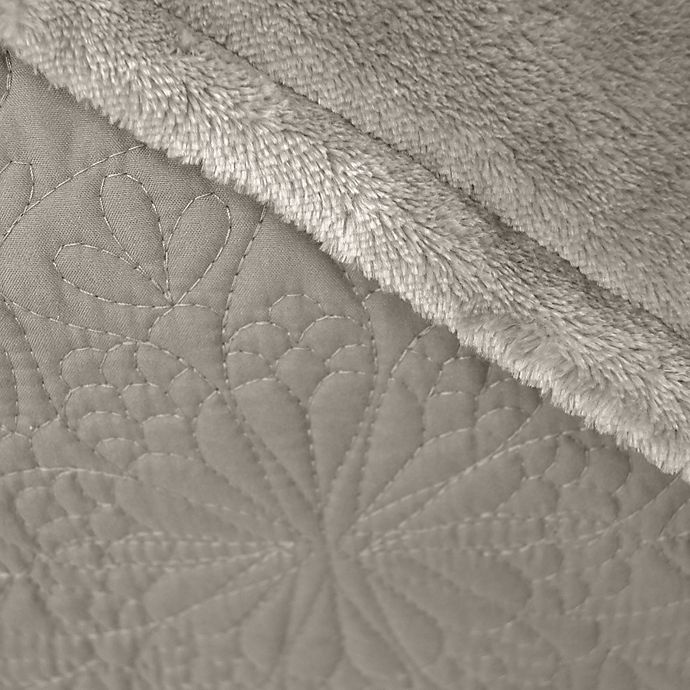 slide 5 of 6, Therapedic Quilted Medallion Warming Twin Blanket - Taupe, 1 ct