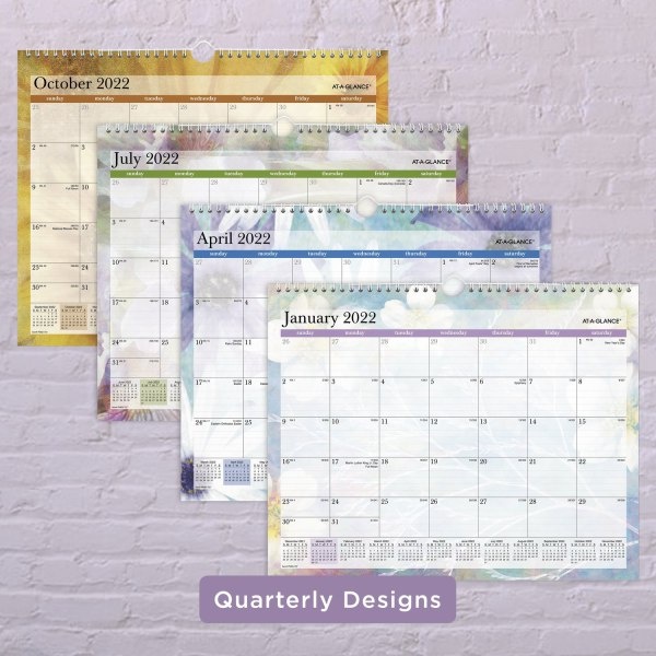 slide 2 of 7, At-A-Glance Dreams Monthly Wall Calendar, 15'' X 12'', Multicolor, January To December 2022, Pm83-707, 1 ct