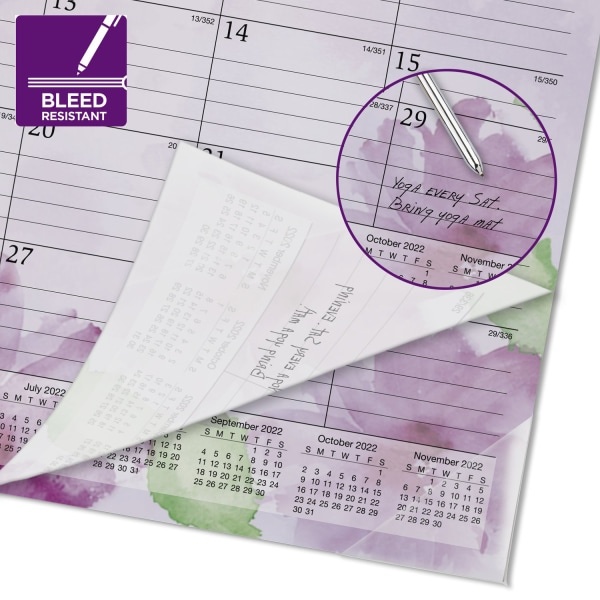 slide 3 of 7, At-A-Glance Beautiful Day Monthly Desk Pad Calendar, 21-3/4'' X 17'', January To December 2022, Sk38-704, 1 ct