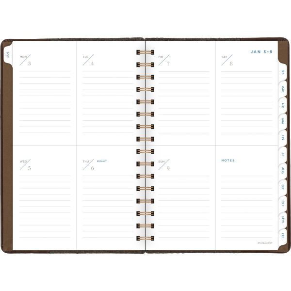 slide 3 of 10, At-A-Glance 13-Month Signature Collection Weekly/Monthly Planner, 5-1/2" X 8-1/2", Gray, January 2022 To January 2023, Yp20025, 1 ct