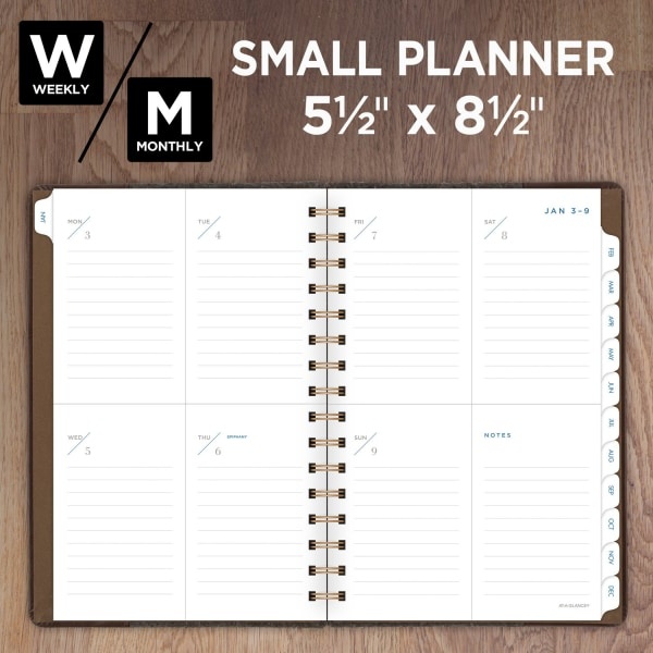 slide 8 of 10, At-A-Glance 13-Month Signature Collection Weekly/Monthly Planner, 5-1/2" X 8-1/2", Gray, January 2022 To January 2023, Yp20025, 1 ct