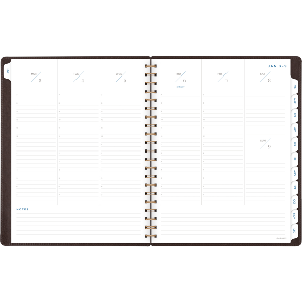 slide 4 of 4, At-A-Glance 13-Month Signature Collection Weekly/Monthly Planner, 8-1/2'' X 11'', Distressed Brown, January 2022 To January 2023, Yp90509, 1 ct