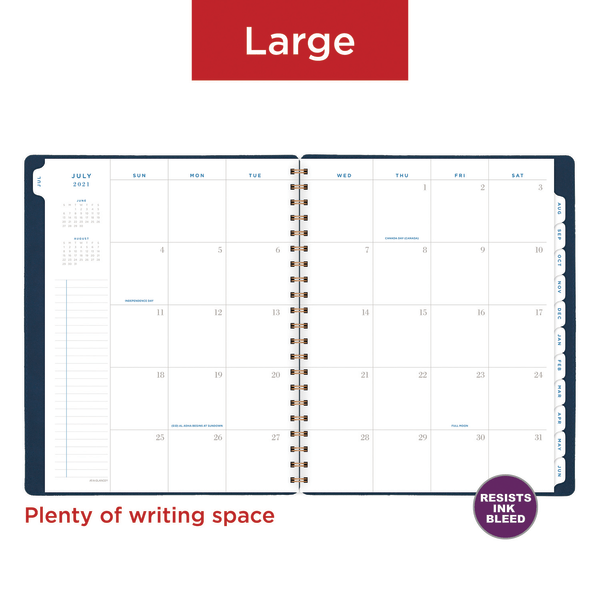 slide 2 of 8, At-A-Glance 13-Month Signature Collection Academic Weekly/Monthly Planner, 8-1/2'' X 11'', Navy, July 2021 To July 2022, Yp905A20, 1 ct