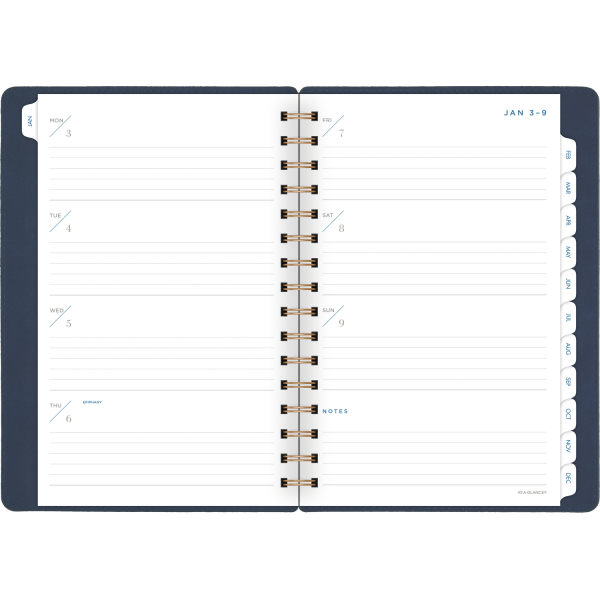 slide 4 of 4, At-A-Glance 13-Month Signature Collection Weekly/Monthly Planner, 5-1/2" X 8-1/2", Navy, January 2022 To January 2023, Yp20020, 1 ct