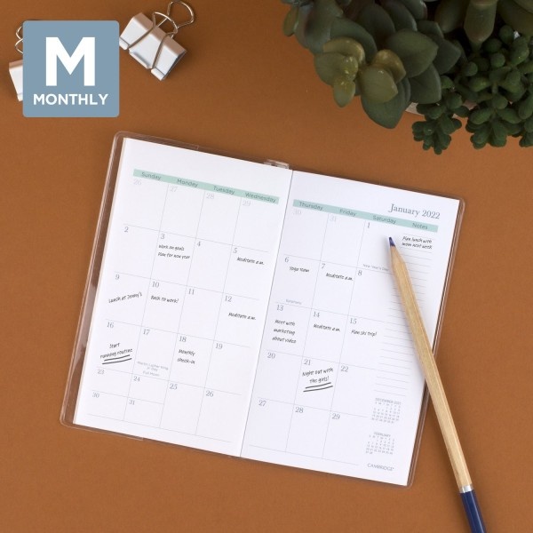 slide 2 of 9, Cambridge Santiago 2022-2023 Two Year Monthly Planner, Pocket, 3 1/2" x 6", 1 ct