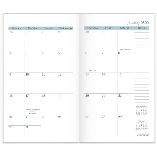 slide 8 of 9, Cambridge Santiago 2022-2023 Two Year Monthly Planner, Pocket, 3 1/2" x 6", 1 ct