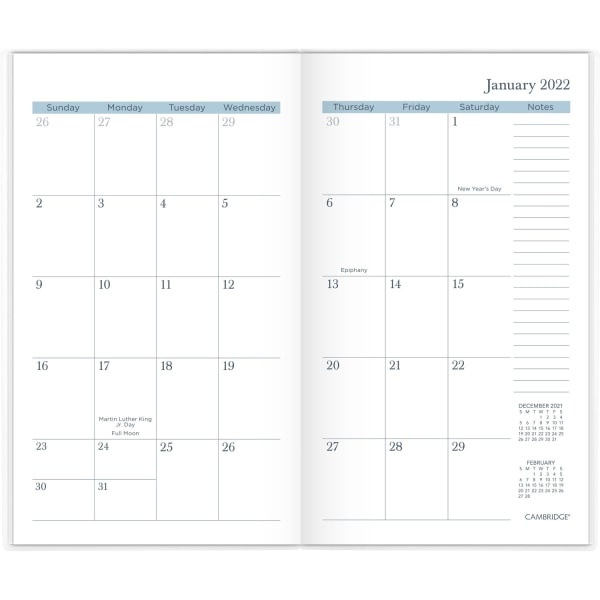 slide 5 of 9, Cambridge Santiago 2022-2023 Two Year Monthly Planner, Pocket, 3 1/2" x 6", 1 ct