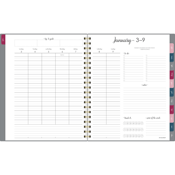 slide 6 of 10, At-A-Glance 13-Month Harmony Weekly/Monthly Planner, 8-1/2'' X 11'', Gray, January 2022 To January 2023, 1099-905-30, 1 ct