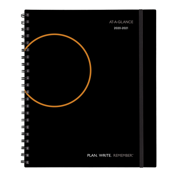 slide 1 of 5, ACCO At-A-Glance Plan.Write.Remember. Academic Weekly/Monthly Appointment Book/Planner, 8-3/4" X 11", Black, 70595705, 1 ct
