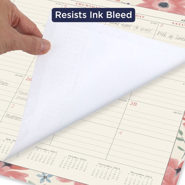 slide 3 of 8, At-A-Glance Badge 2023 Ry Monthly Wall Calendar, Floral, Medium, 15'' X 12'', 15 in