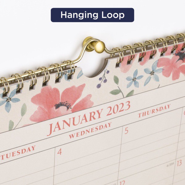 slide 4 of 8, At-A-Glance Badge 2023 Ry Monthly Wall Calendar, Floral, Medium, 15'' X 12'', 15 in