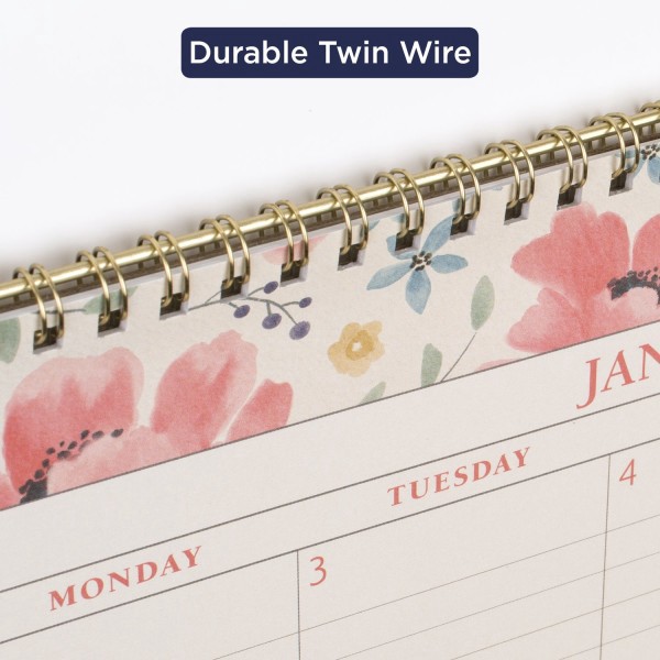 slide 5 of 8, At-A-Glance Badge 2023 Ry Monthly Wall Calendar, Floral, Medium, 15'' X 12'', 15 in