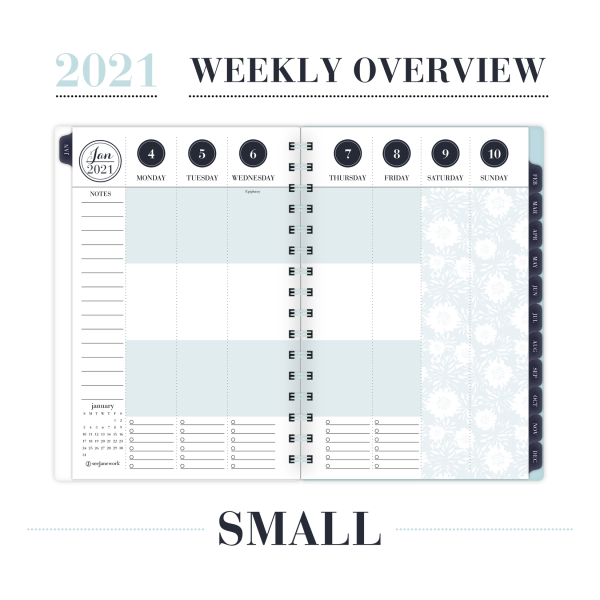 slide 6 of 6, See Jane Work Weekly/Monthly Desk Planner, 5-1/2'' X 8-1/2'', Pastel Blue, January To December 2021, Sj106-200, 1 ct