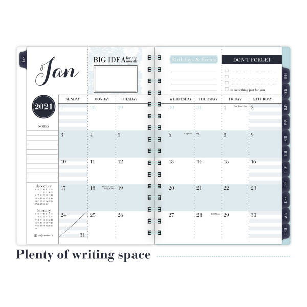 slide 4 of 6, See Jane Work Weekly/Monthly Desk Planner, 5-1/2'' X 8-1/2'', Pastel Blue, January To December 2021, Sj106-200, 1 ct