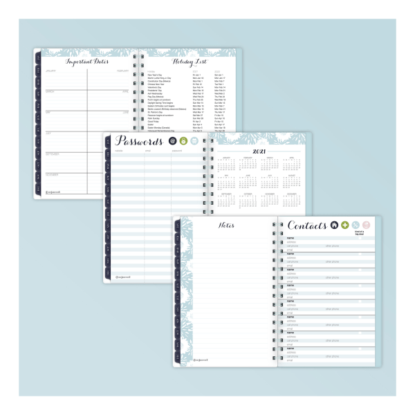 slide 3 of 6, See Jane Work Weekly/Monthly Desk Planner, 5-1/2'' X 8-1/2'', Pastel Blue, January To December 2021, Sj106-200, 1 ct