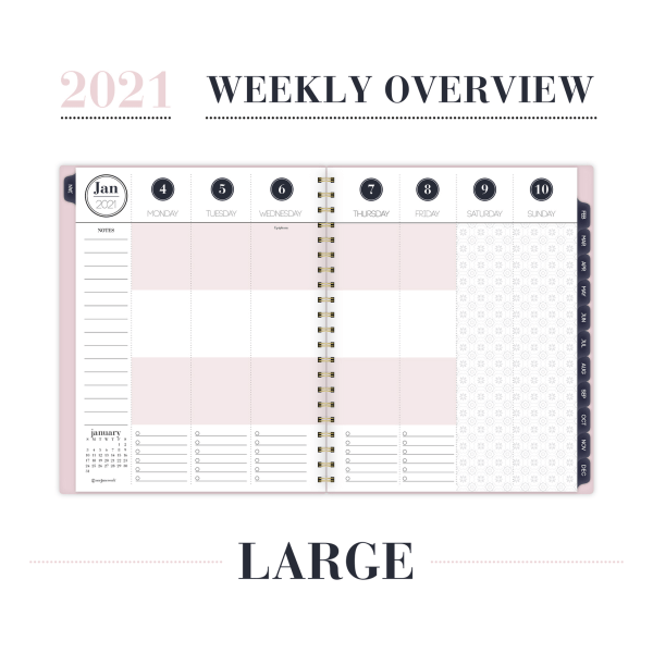 slide 5 of 6, See Jane Work Weekly/Monthly Planner, 8-1/2'' X 11'', Navy/White, January To December 2021, Sj107-905, 1 ct