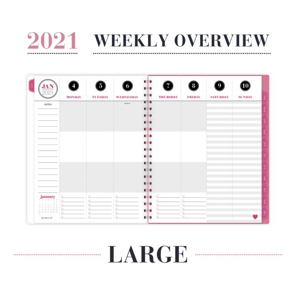 slide 2 of 6, See Jane Work Professional Weekly/Monthly Planner, 8-1/2'' X 11'', Multicolor, January To December 2021, Sj108-905, 1 ct