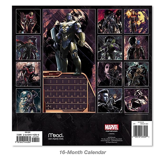 slide 2 of 6, Marvel Avengers 16-Month Wall Calendar, 1 ct