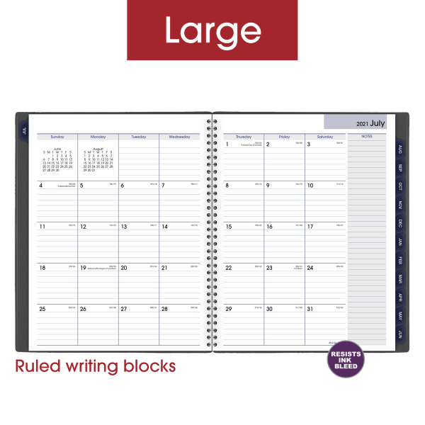 slide 3 of 8, At-A-Glance Dayminder Academic Weekly/Monthly Planner, 8-1/2'' X 11'', Charcoal, July 2021 To June 2022, Ayc52045, 1 ct