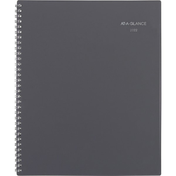 At a glance dayminder weekly monthly planner 8 1 2 x 11 gray