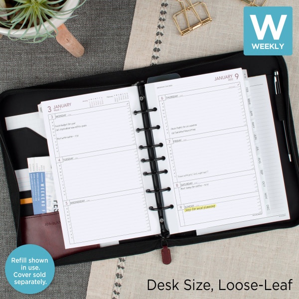 slide 5 of 10, At-A-Glance Weekly/Monthly Planner Refill, Desk Size 4, 5-1/2'' X 8-1/2'', January To December 2022, 061-285Y, 1 ct