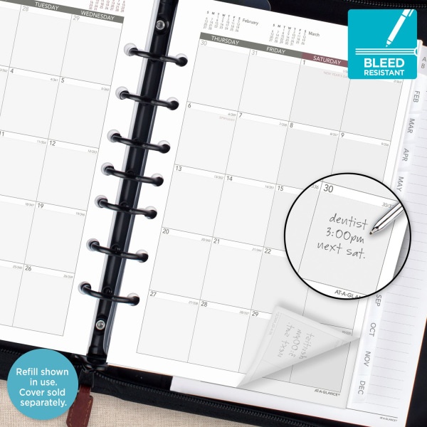 slide 8 of 10, At-A-Glance Weekly/Monthly Planner Refill, Desk Size 4, 5-1/2'' X 8-1/2'', January To December 2022, 061-285Y, 1 ct