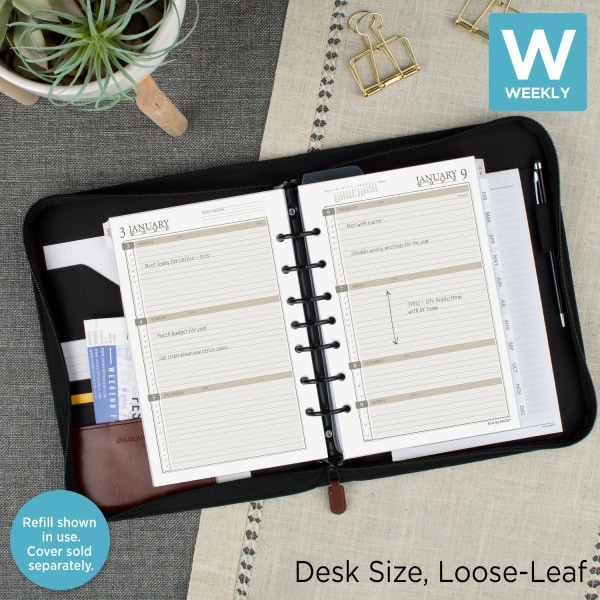 slide 9 of 9, At-A-Glance Weekly/Monthly Planner Refill, Desk Size 4, 5-1/2'' X 8-1/2'', January To December 2022, 481-285Y, 1 ct