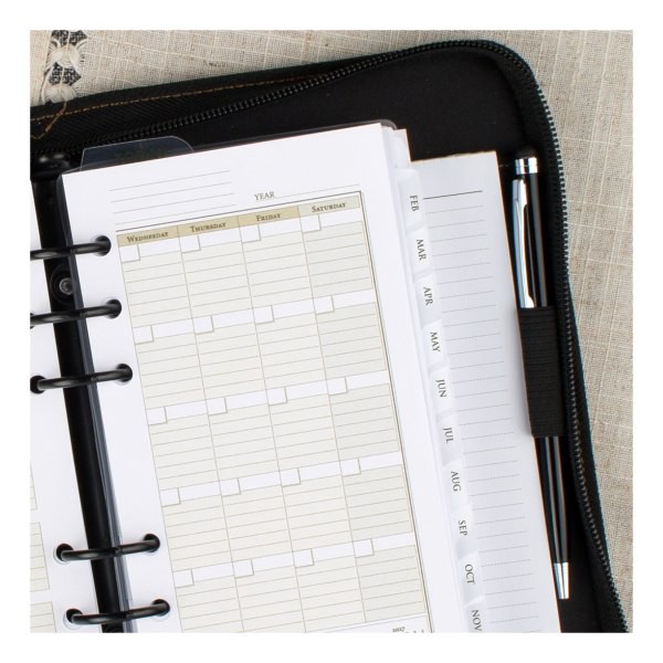slide 6 of 10, At-A-Glance Simulated Leather Starter Set With Daily/Weekly Planning Pages, Distressed Brown, 1 ct