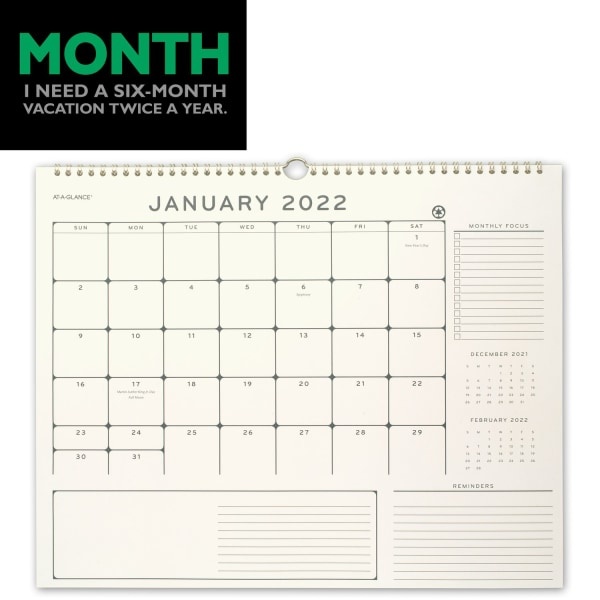 slide 5 of 7, At-A-Glance 2022 Elevation Eco Monthly Wall Calendar, Medium, 12" X 15", 12 in