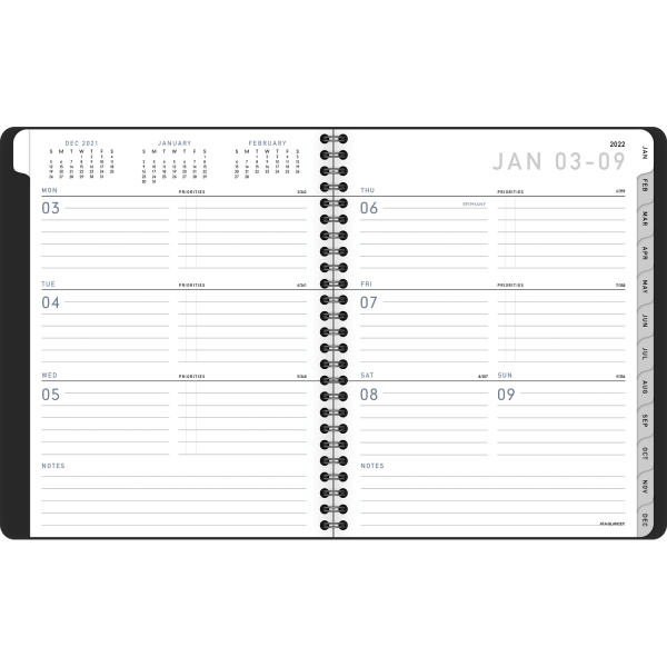 slide 4 of 4, At-A-Glance Contemporary Lite Weekly/Monthly Planner, 7'' X 8-3/4'', Black, January To December 2022, 7054Xl05, 1 ct