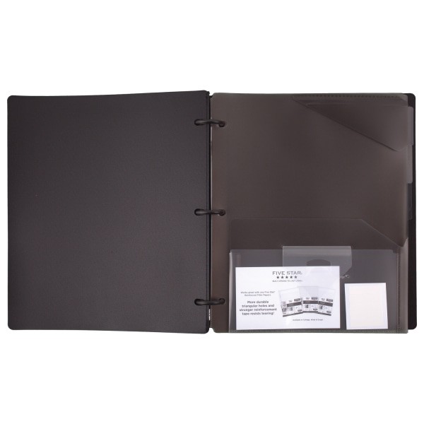 slide 5 of 9, Five Star Flex Hybrid Notebinder With Customizable Cover, 1'' Rings, Black, 1 ct