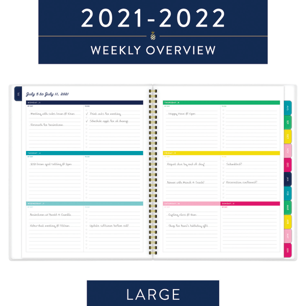 slide 4 of 8, At-A-Glance Simplified By Emily Ley Academic Weekly/Monthly Planner, 8-1/2'' X 11'', Dogwood, July 2021 To June 2022, El61-901A, 1 ct