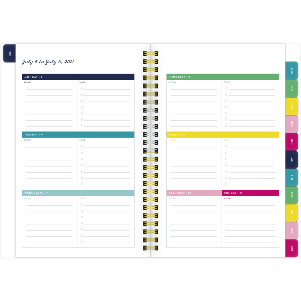 slide 2 of 8, At-A-Glance Simplified By Emily Ley Academic Weekly/Monthly Planner, 8-1/2'' X 5-1/2'', Pink Gingham, July 2021 To June 2022, El62-200A, 1 ct